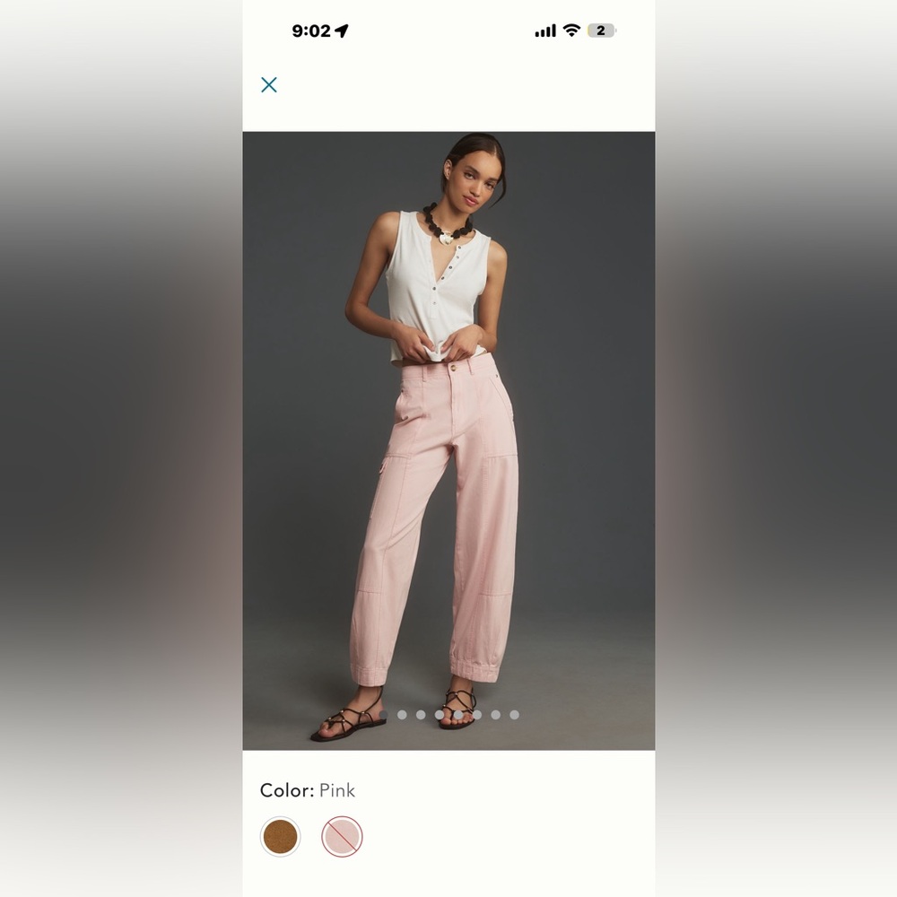 Anthropologie The Carson Utility Barrel Pant